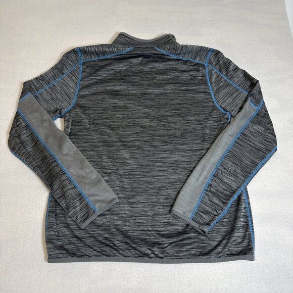 AT&T Employee Uniform Grey Blue Reversible 1/4 Zip Pullover Sweater Med - Picture 7 of 9